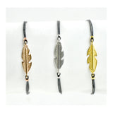 Armband 925 Silber Feder Rosegold Silber und vergoldet