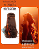 Federschmuck Lederband orange 06