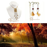 Feder Ohrringe Gipsy rot 05