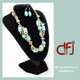 Set Halskette Ohrringe türkis 3