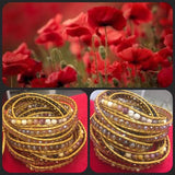 Wickelarmband Armband hellbraun Wachsperlen 05