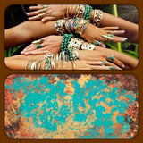 Wickelarmband Armband grün Leder Halbedelsteine gold 05