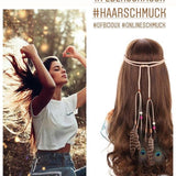 Federschmuck Lederband türkis 05