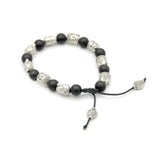 Armband buddha silber schwarz 2