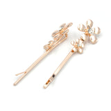 Haarspangen Blume-Modell Vintage glanz rosegold 1