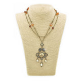 Halskette Barock gold braun 1