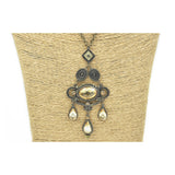 Halskette Barock gold braun 2