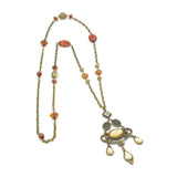 Halskette Barock gold braun 3