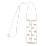 Halskette rosa Strasssteine 3