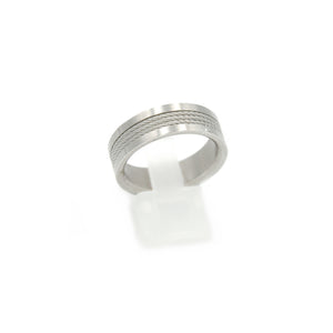 Ring 3 draht streifen silber
