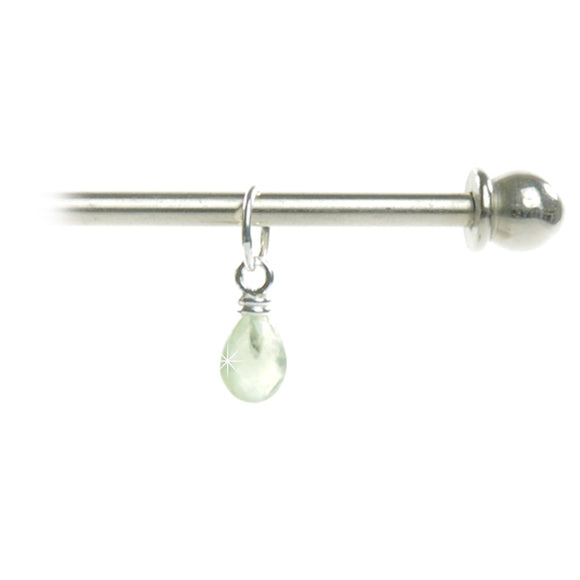 Anhänger 925 Silber Prehnit Tropfen