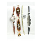 Armband Miyuki Perlen Forest rotgold silber gold 05