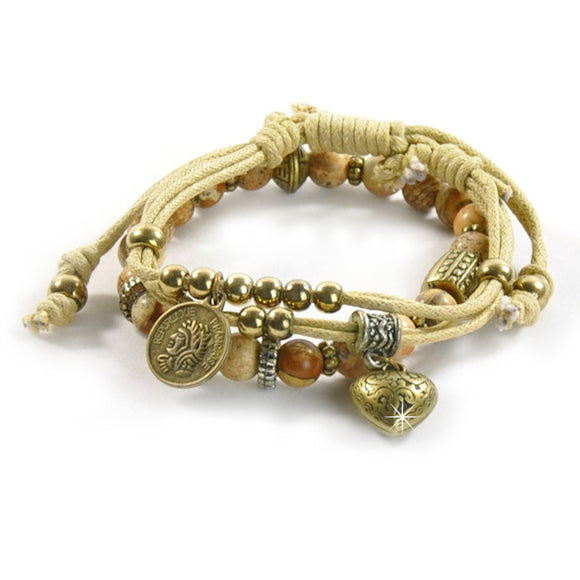 Armband Landschaftsjaspis Messing