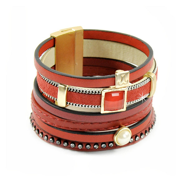 Armband Leder rot