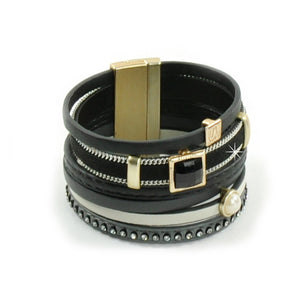 Armband Leder schwarz