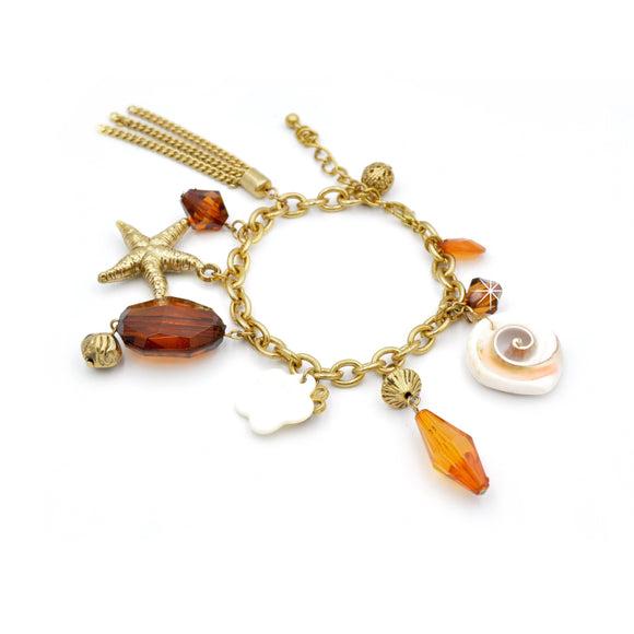 Armband Muschel Seestern Steinen