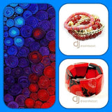 Armband Wachsperlen rot gold 05