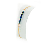 Armband blau Perlen Rosé