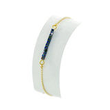 Armband blau Perlen Gold 
