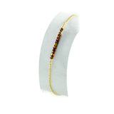 Armband braun Cubes Perlen Gold 
