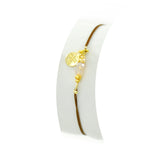 Armband Dragon Lederband Facettenperlen gold 