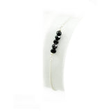 Armband Glasperlen Schwarz Silber 
