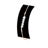 Armband minzgrün Glasperlen rosé