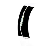 Armband minzgrün Glasperlen silber 