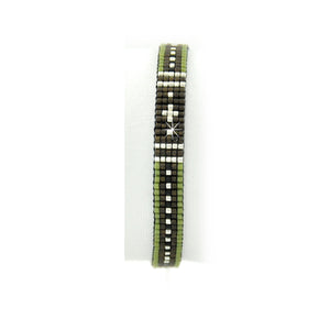 Armband Miyuki grün schwarz Perlen gold silber rosé