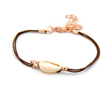 Armband Kauri Muscheln rotgold