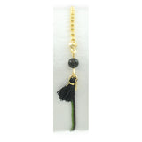 Armband Steinperle Quaste gold