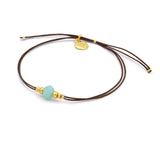 Armband türkis Glasperlen gold 