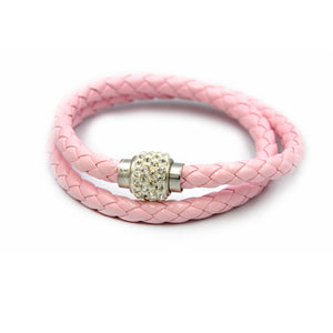 Armband geflochten rosa