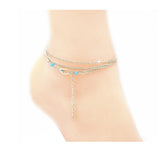 Fusskette doppelt blau