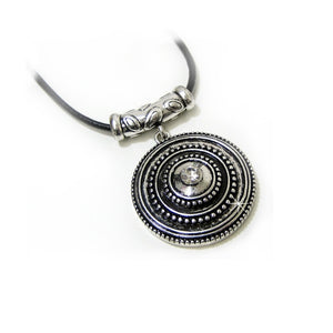 Halsband Kautschuck schwarz silber