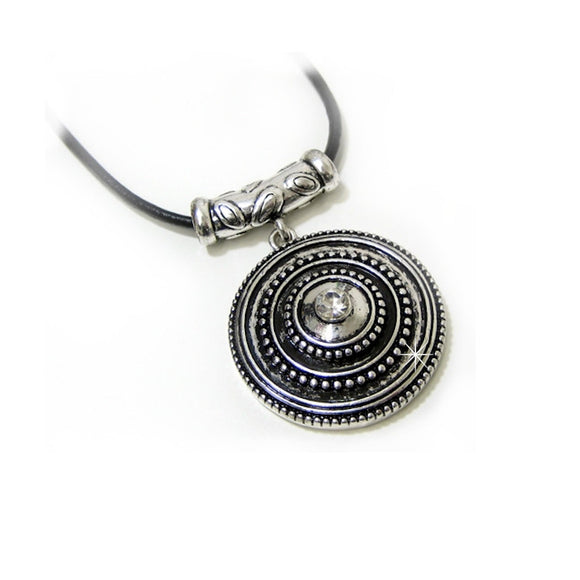Halsband Kautschuck schwarz silber