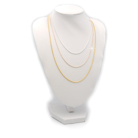 Halskette Schlangenkette 925 Sterling Silber Gold Rosegold 56cm 1
