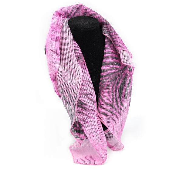 Halstuch Tiger rosa schwarz