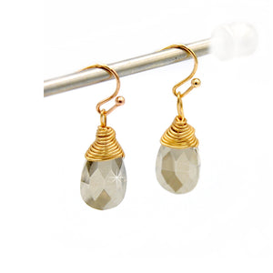 Ohrringe Rauchquarz gold