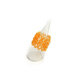 Ring Kunststoffperlen orange
