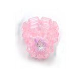 Ring Plastic Blume rosa 