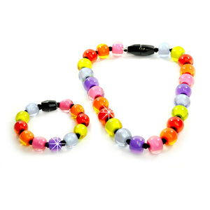 Set Halskette Armband Kunstharz mix