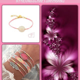 Armband rosa Blumen gold silber roségold 4